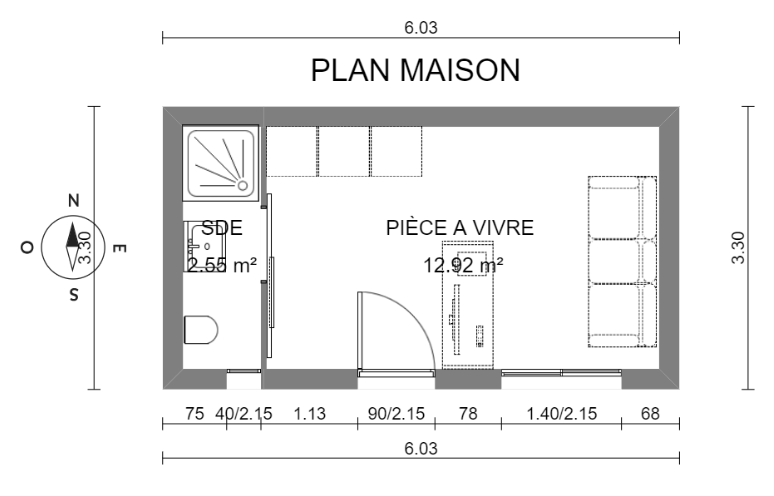 MAEL - Plan de coupe - RDC